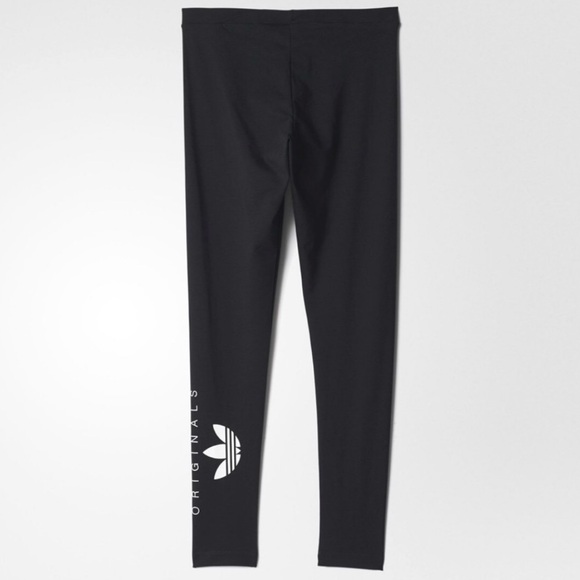 Adidas Originals Women's Trefoil Leggings Fitness Pants Black AY6643 SZ S& XS - Picture 3 of 4